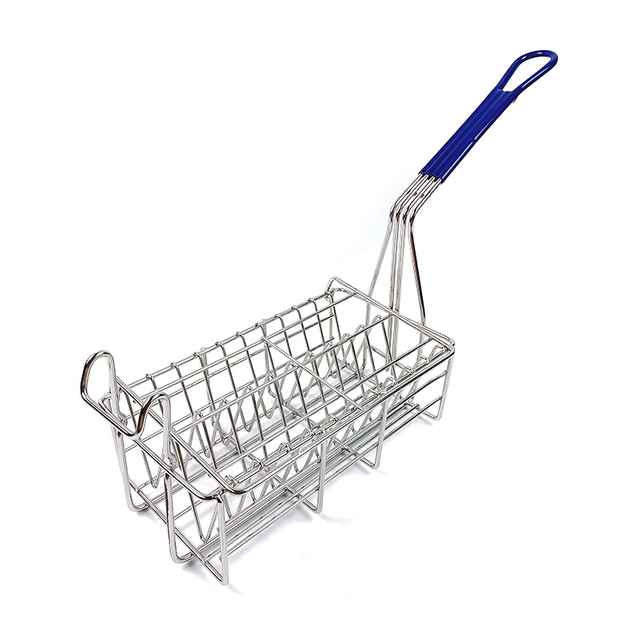 Rectangular fryer basket with open cover