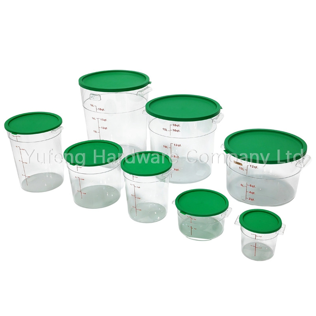 Round Polycarbonate Food Storage Container Kitchen Storage Box & Bin