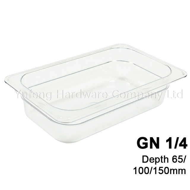 Polycarbonate GN Pan 1/4 65MM 100MM 150MM 200MM Deep 