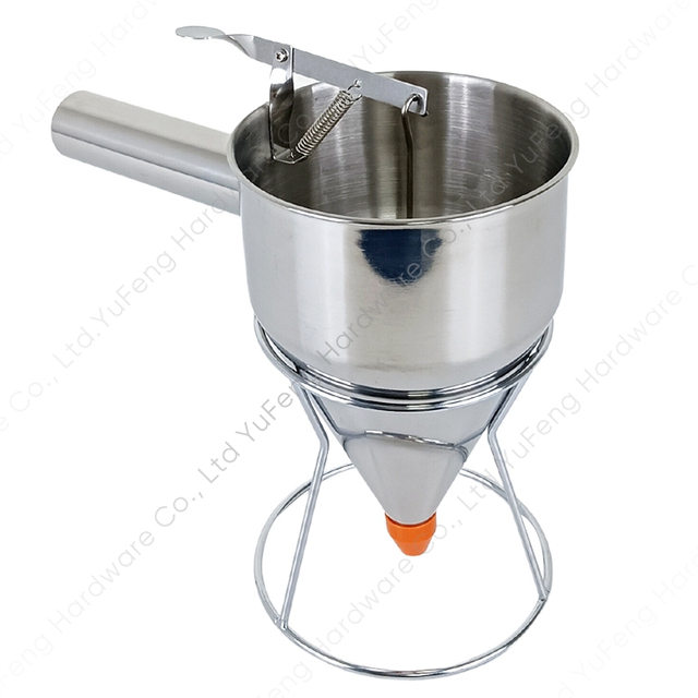 Stainless Steel Pancake Batter Dispenser Bottle - 1000ml Capacity For Cupcakes & Muffins