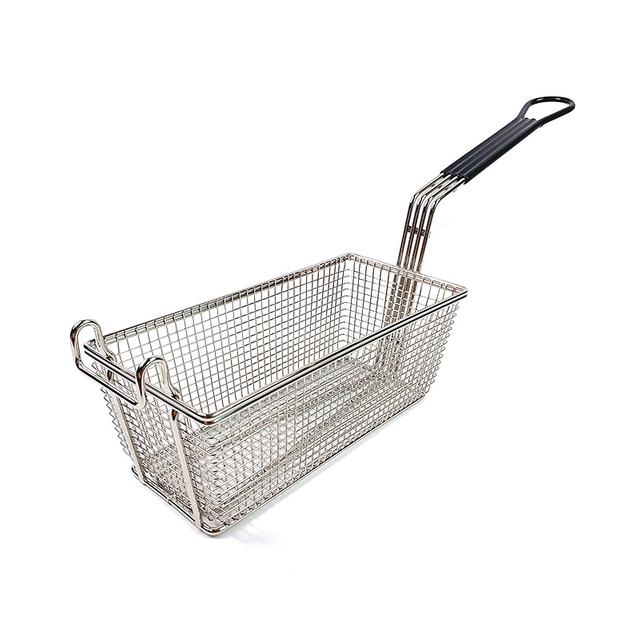 Rectangular wire fry basket stainless steel