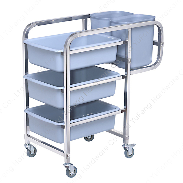 Restaurant Bus Cart Clearing Trolley Dish Collection Trolley