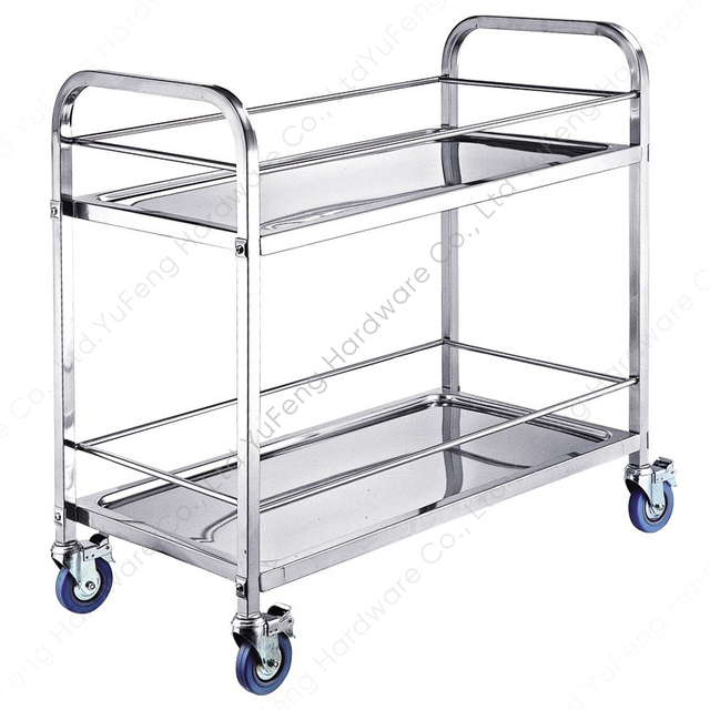 Stainless Steel Liquor and Wine Cart Food Trolley Restaurant