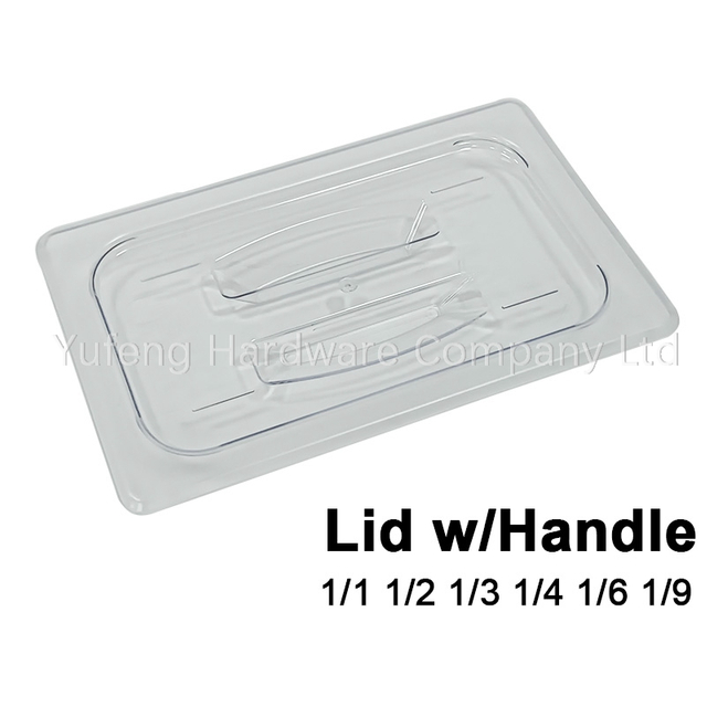 PC Plastic Food Pan Lid With Handle 